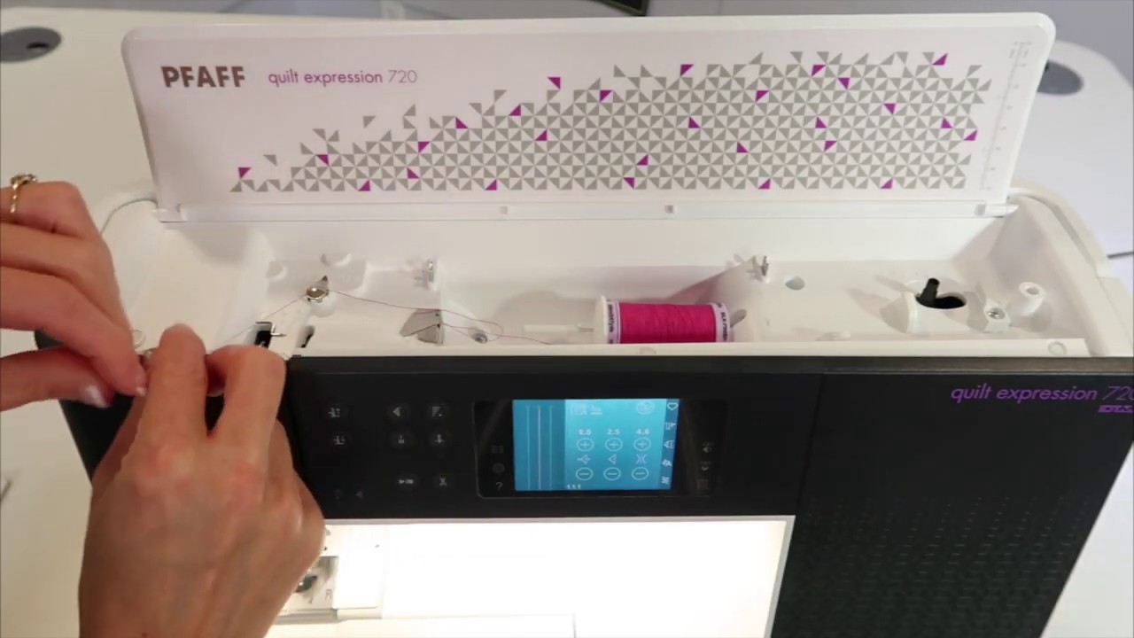 Pfaff Quilt Expression 720 4 Threading & Winding the Bobbin