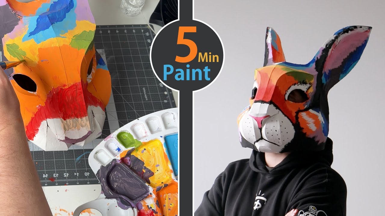 Watch Me Paint This Bunny Mask – So Satisfying!
