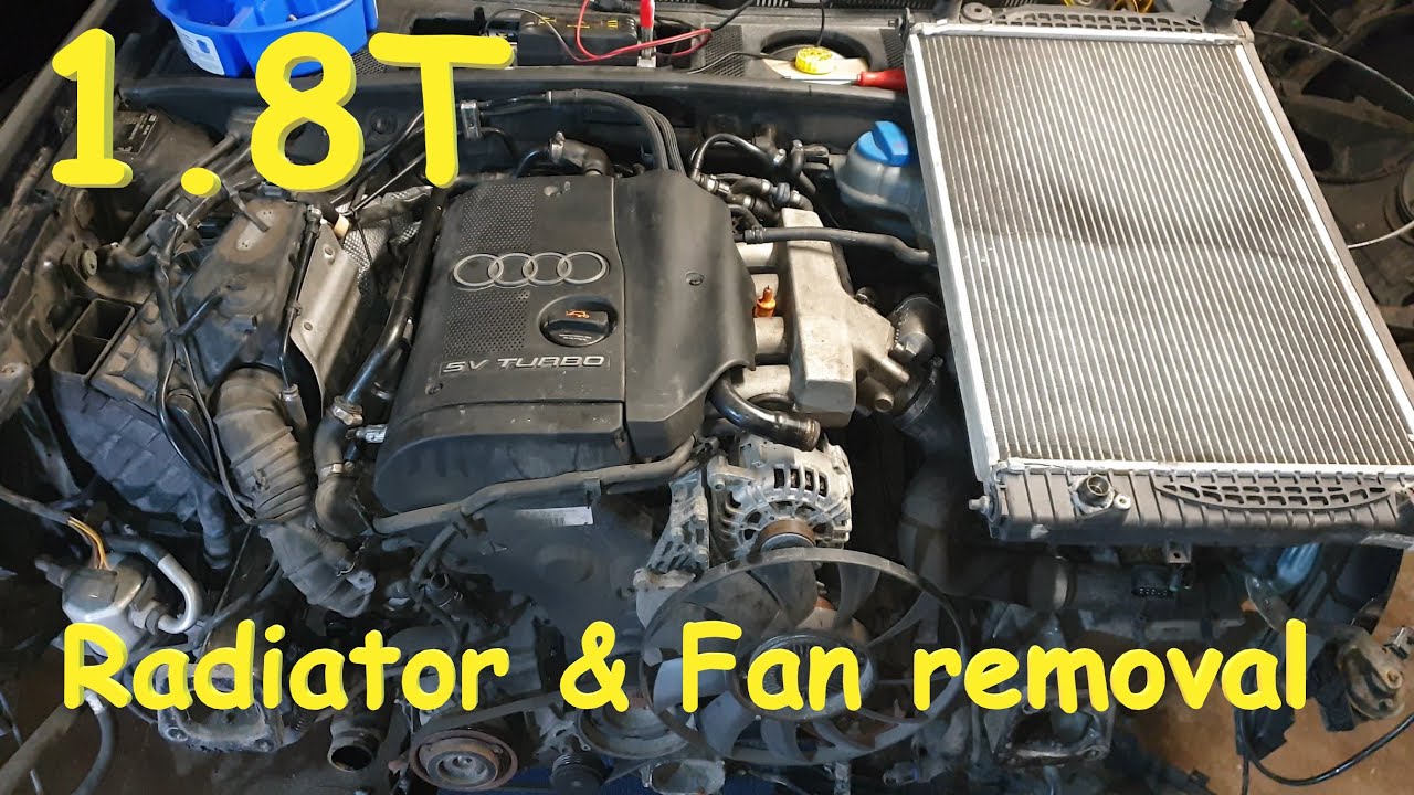 Audi A6 1.8T Передний бампер / Радиатор охлаждающей жидкости / Вентилятор - Снятие C5, TT 2.7