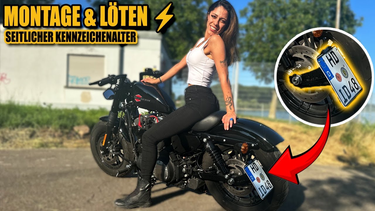 Seitlicher Kennzeichenhalter an meiner Sportster 48 – sieht brutal aus! 🔥 | Dans Moto