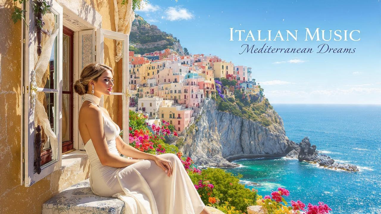 Italian Vibes & Mediterranean Coastal Journey 🎶 Italy Relax 4K | Dolce Italia Music