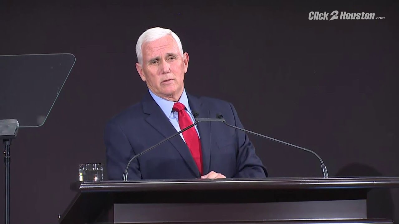 Former VP Mike Pence speaks at Rice’s Baker Institute about energy policy, energy security