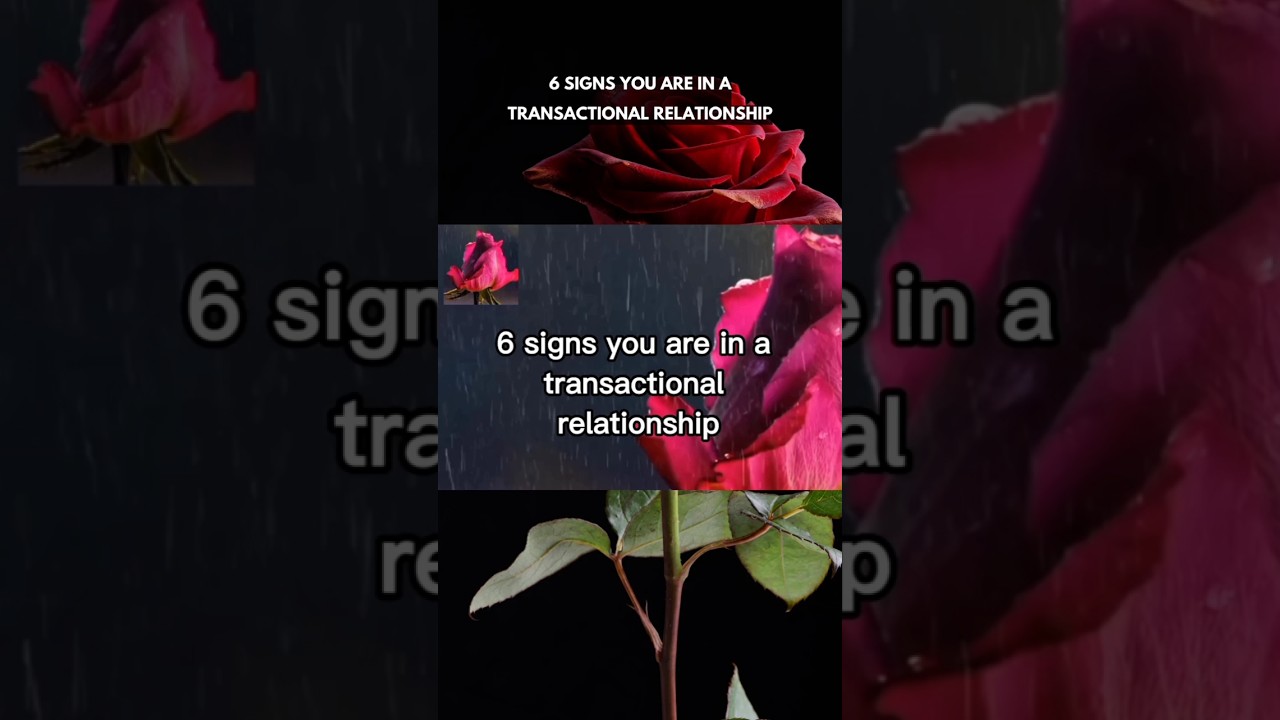 6 Signs You Are in a Transactional Relationship