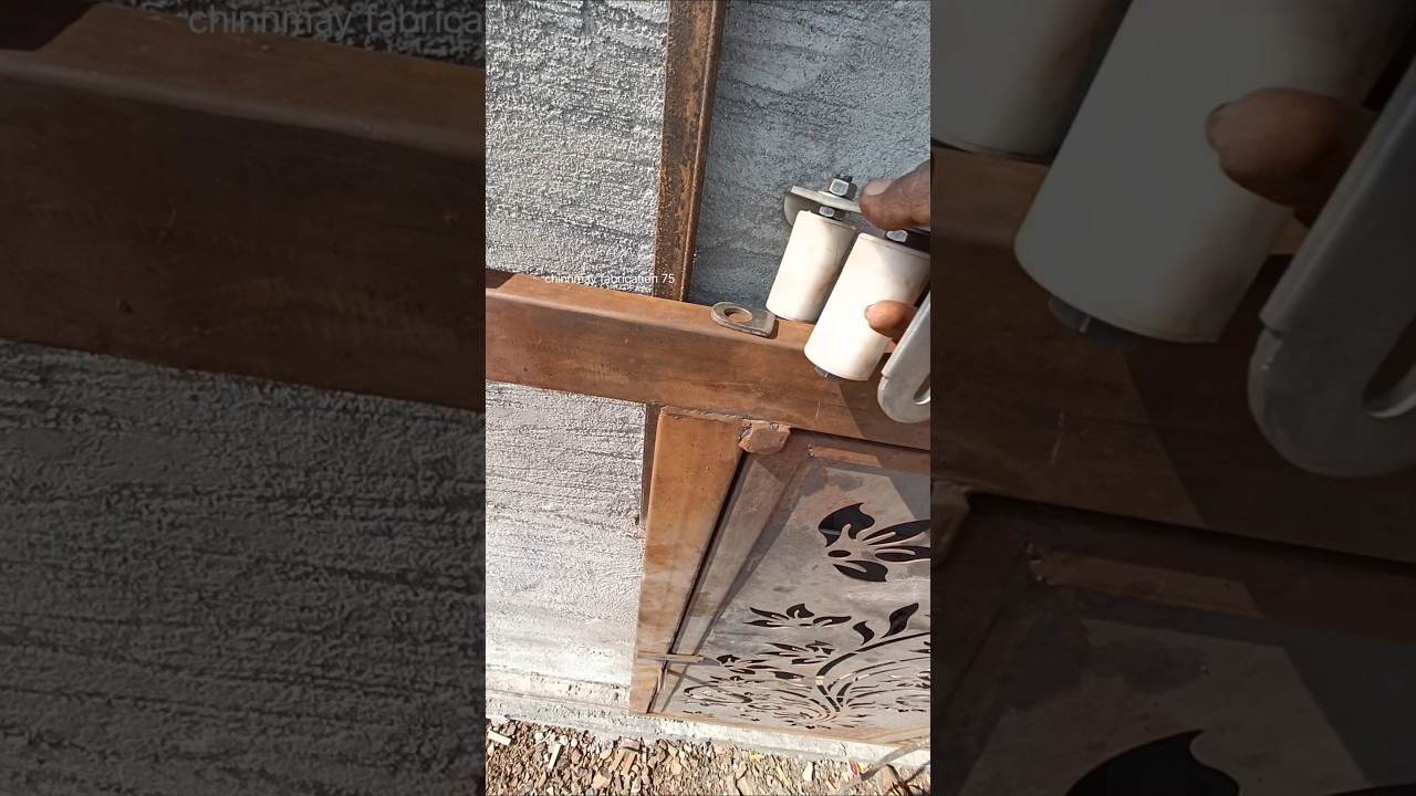 Sliding gate installation || sliding gate size 7&times;9.5  #slidinggate #gatedesgin #gate