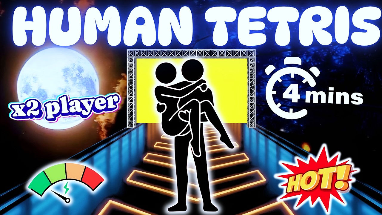 HUMAN TETRIS 2 Player Co-op 💥 | Interactive Warm Up | New Version