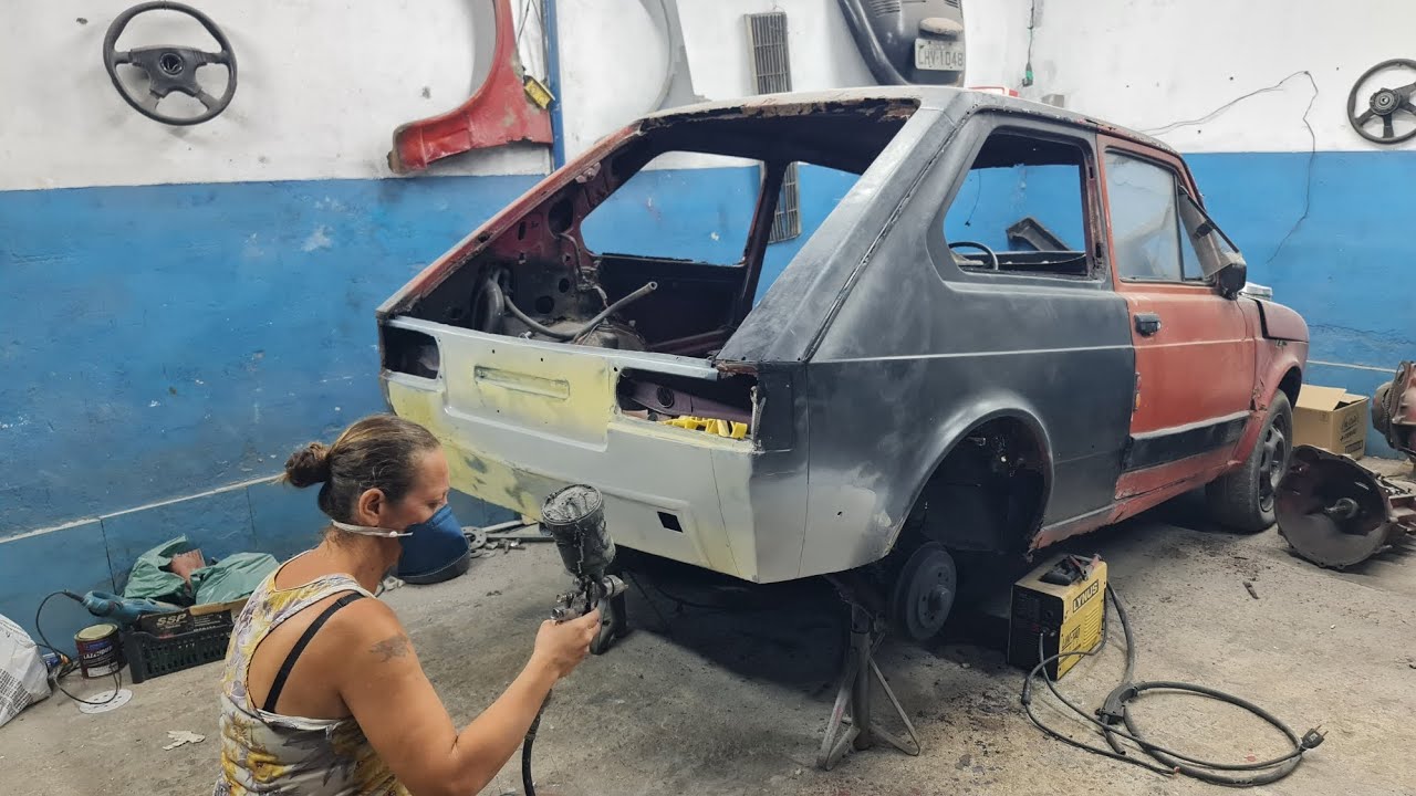 Soldando a estrutura da Fiat 147 TR #vidioviral 