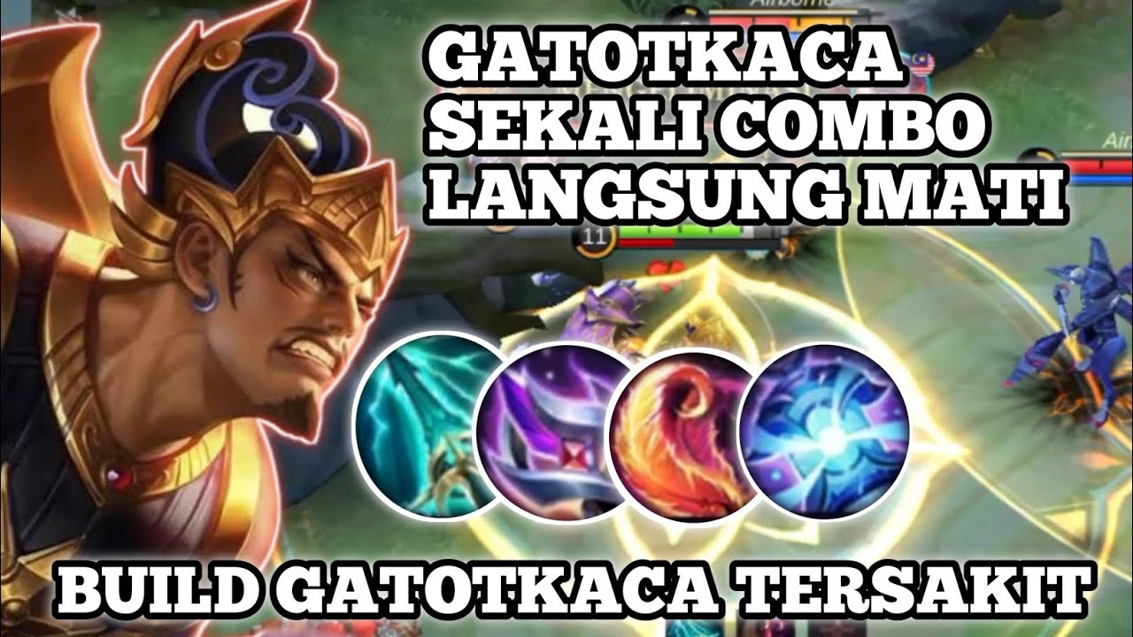 Gatotkaca sekali combo langsung mati‼️Build gatotkaca tersakit