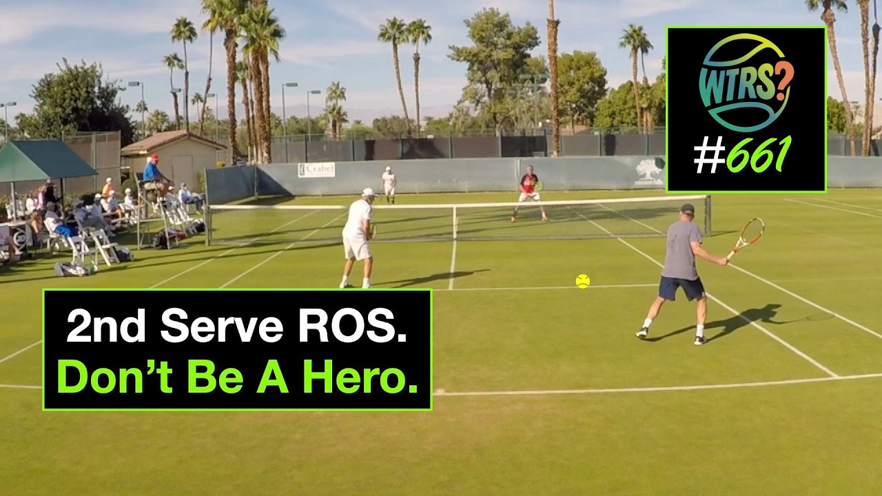 Tennis Forehand TECHNIQUE:  Doubles 2nd Serve RETURN of SERVE.  What's The Right Shot? # 661.