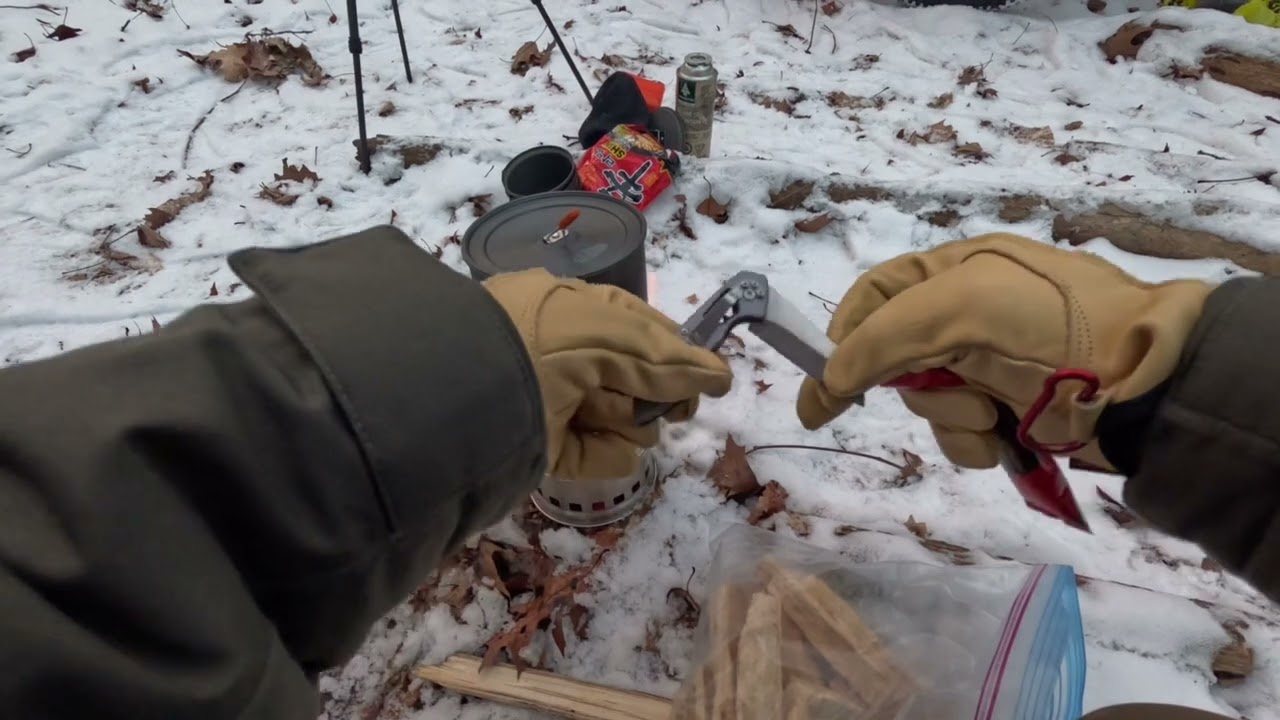 Winter Bikepacking 2024 with Ohuhu Wood Burning Stove   #bikepacking #woodstove #campinglife #winter