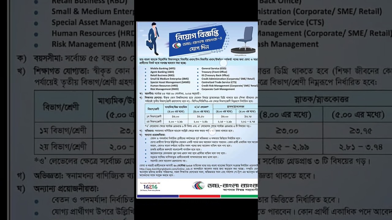 ডাচ্ - বাংলা ব্যাংক নতুন নিয়োগ বিজ্ঞপ্তি ২০২৩ | Dutch Bangla Bank Job 2023 #dutchbanglabank #bankjob