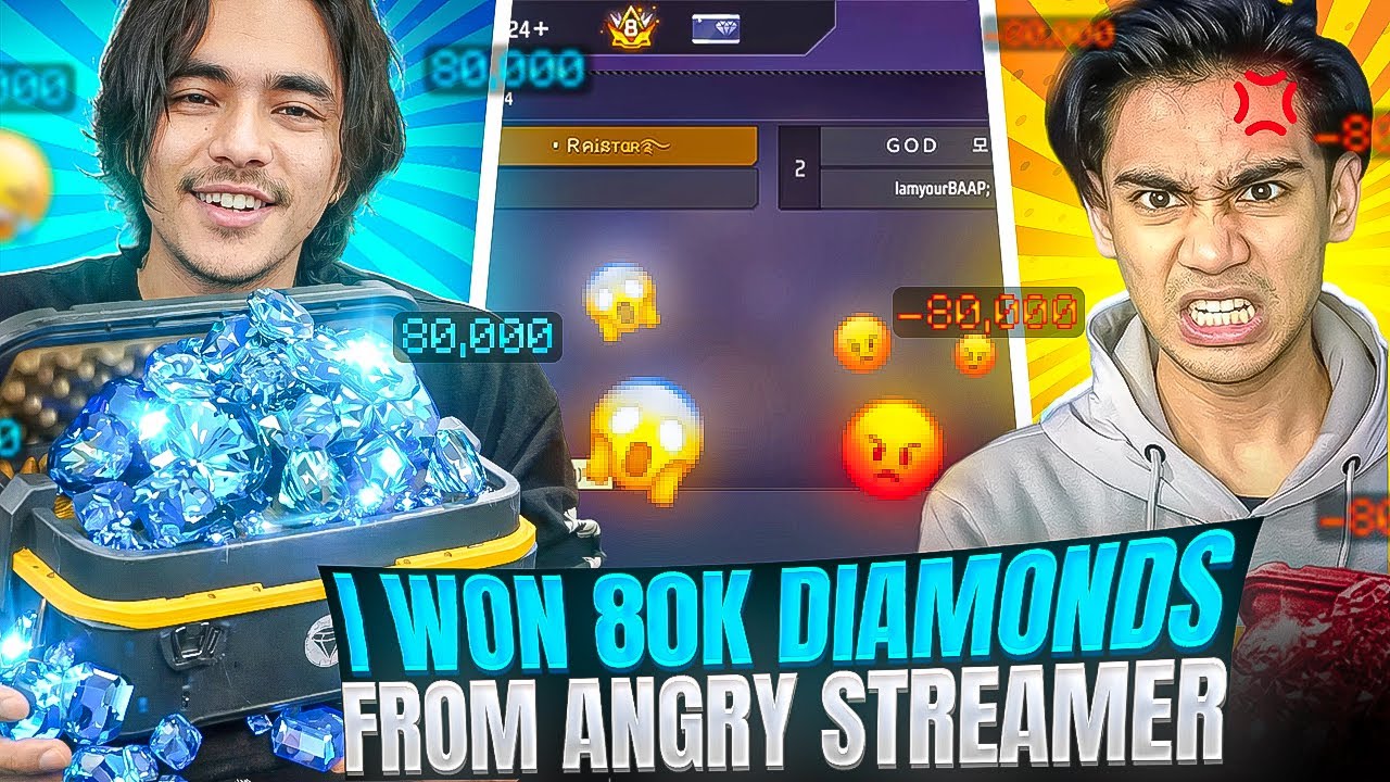 Angry Streamer Challenge me for 80000 Diamonds💎 can i win❓Garena freefire