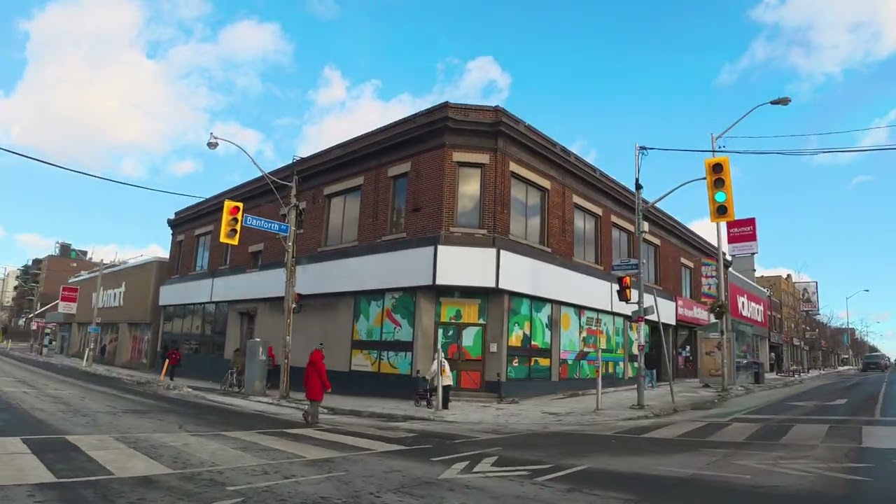 Sunny Day Drive | Danforth Ave to Woodbine Ave & O’Connor Dr Toronto 🇨🇦