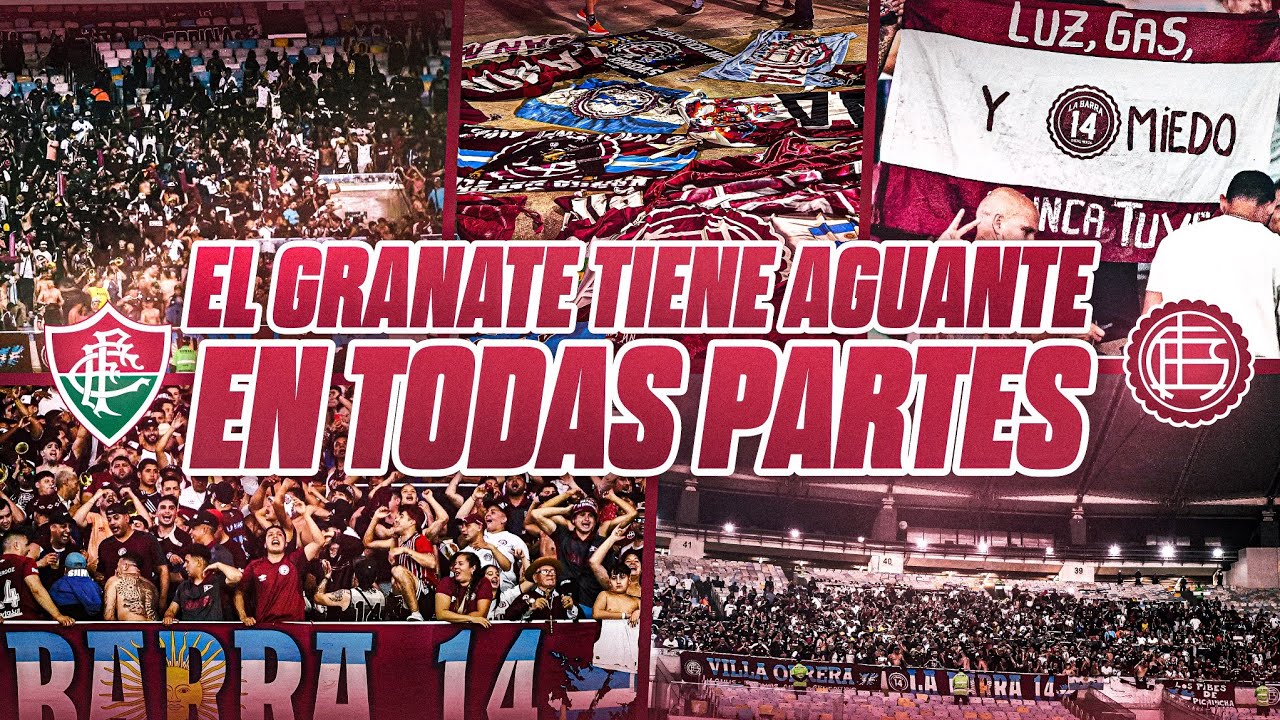 EMOCIONANTE ALIENTO DE LA HINCHADA DE LANÚS EN BRASIL | LA 14 en el MARACANÁ ante Fluminense