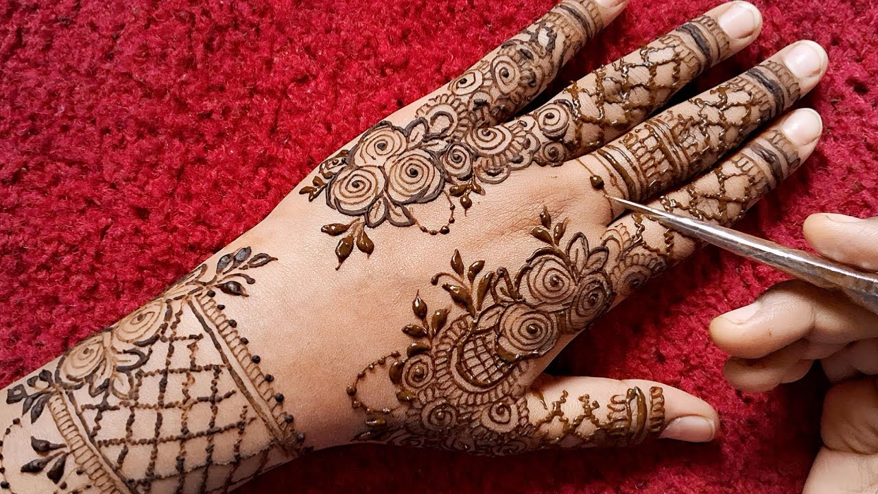 Stylish back hand mehndi design | Easy mehndi design back hand | Mehndi design simple