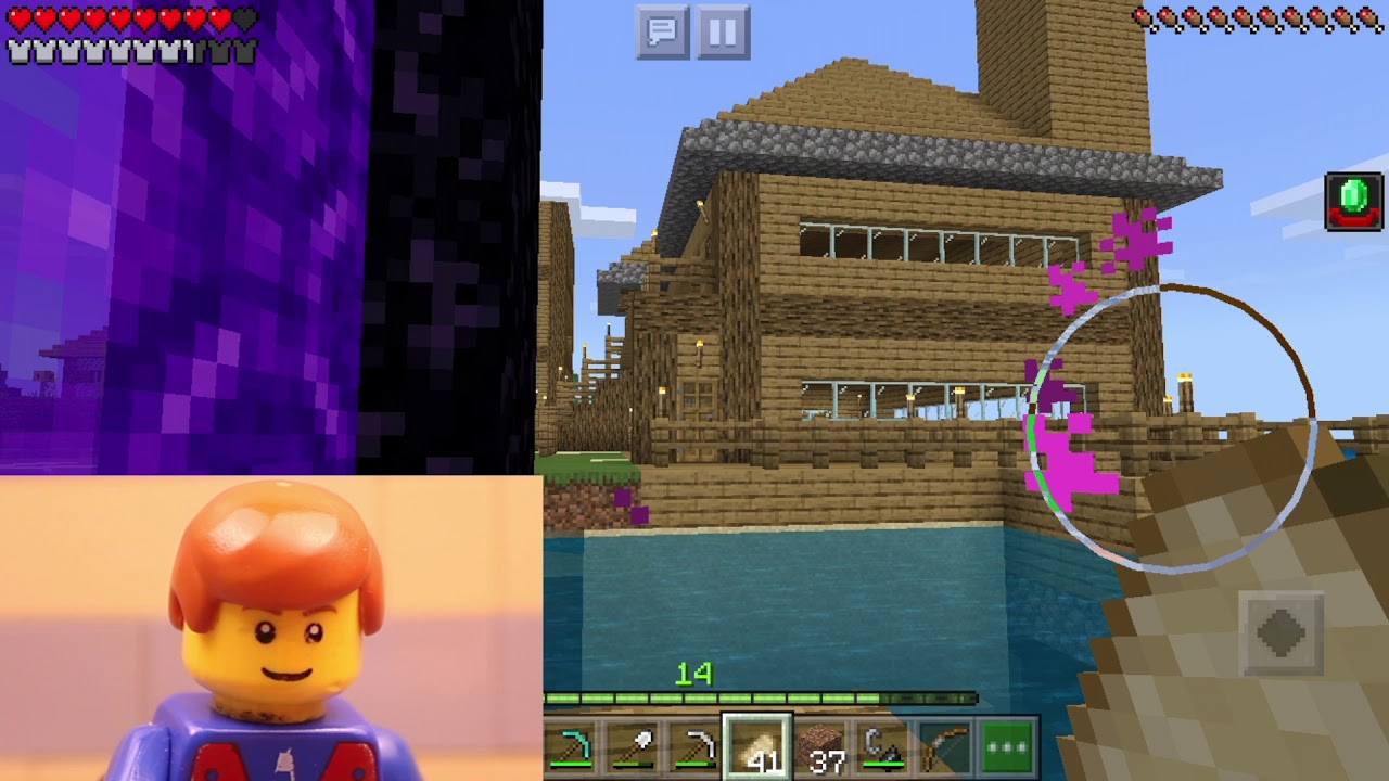 NETHER REALM RAMPAGE - Minecraft PE Part 8 (Bill the Minifigure)