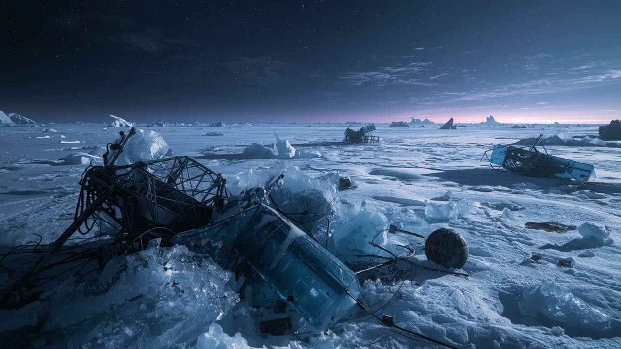 Ice Buried Echoes of a Lost Colony ❄️ 2 Hour Frozen Alien Ruins Soundscape  Crystalline Desolation