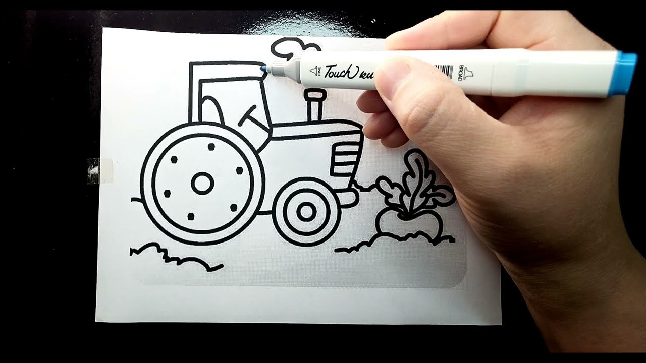 Glow Colors ASMR | Tractor Coloring 🚜 So Satisfying