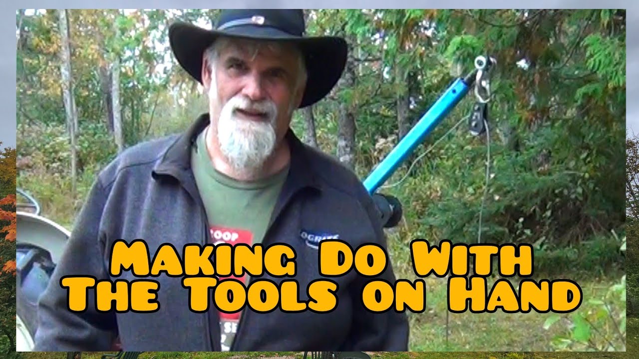 Making do, with the Tools you have on hand. My DIY Boom Hoist made from a Logrite Log Arch