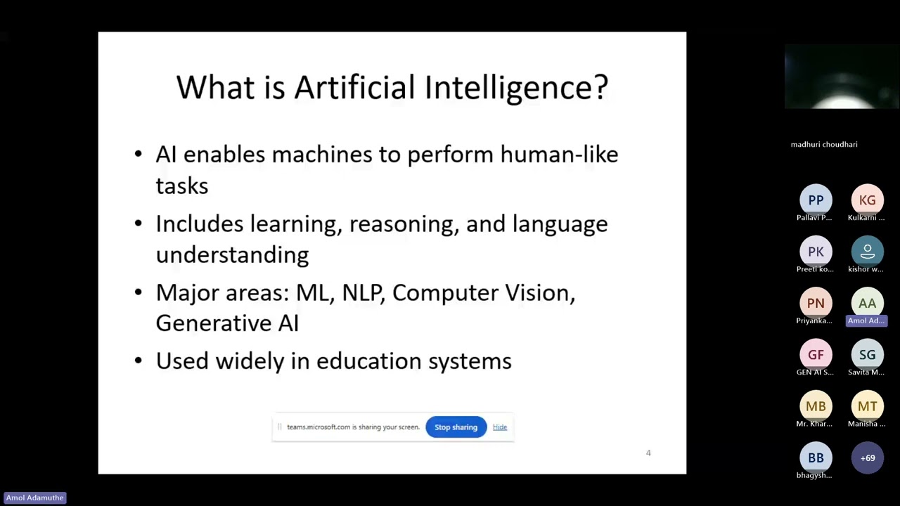 FDP on Recent Trends in AI for Next Generation Teaching Learning Process 20260129 141259 Meeting Rec