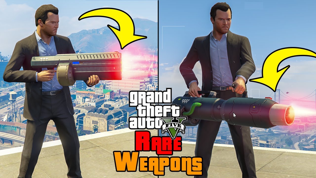 GTA 5 - All Secret And Rare Weapon Locations (Widowmaker, Laser Gun & more)