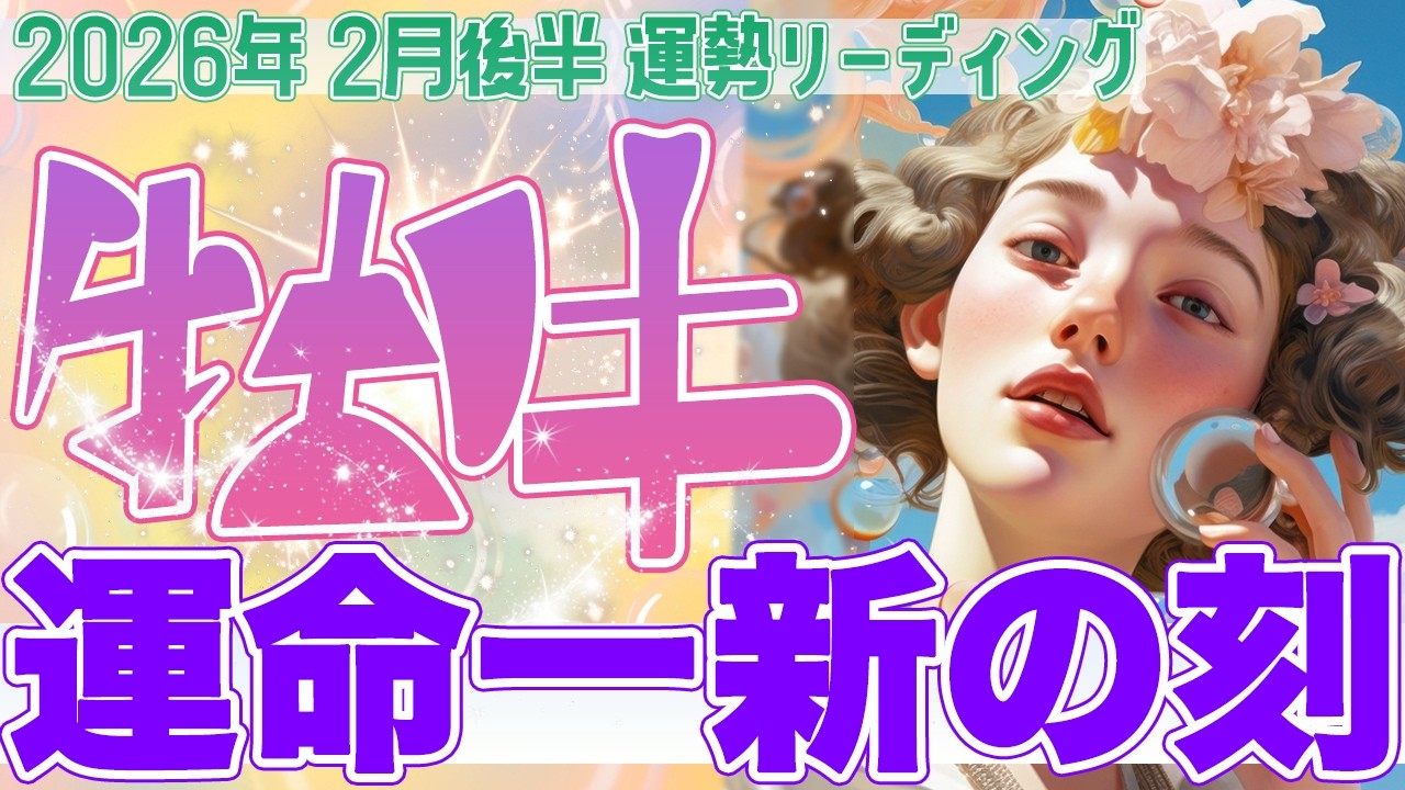 『2月28日までに見て‼️』🔥牡牛座♉️ 過去を超え、運命が一新する✨本当の望みに動き出す時【2026年2月後半タロットリーディング】