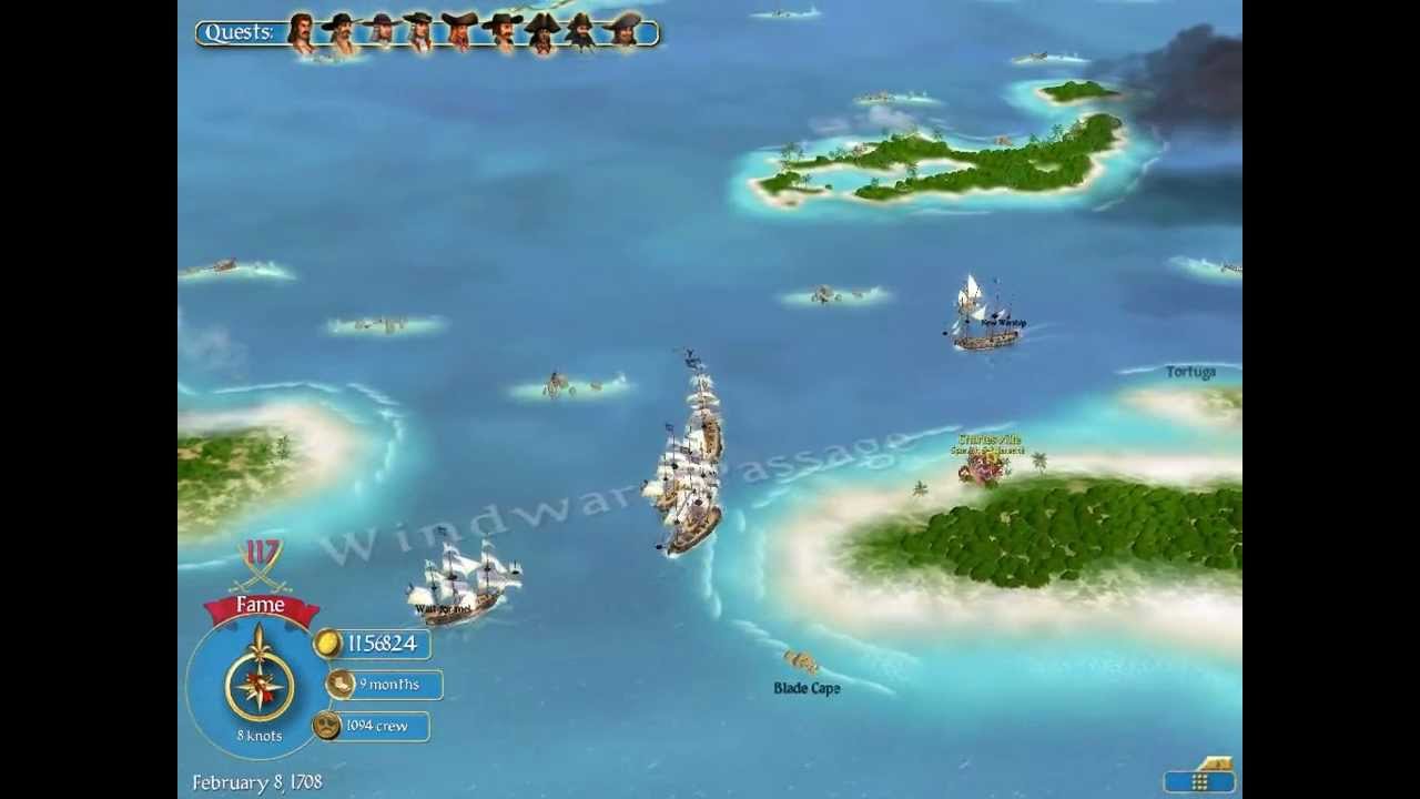Sid Meier's Pirates! Getting the 6th Ship of the Line (Swashbuckler) HD