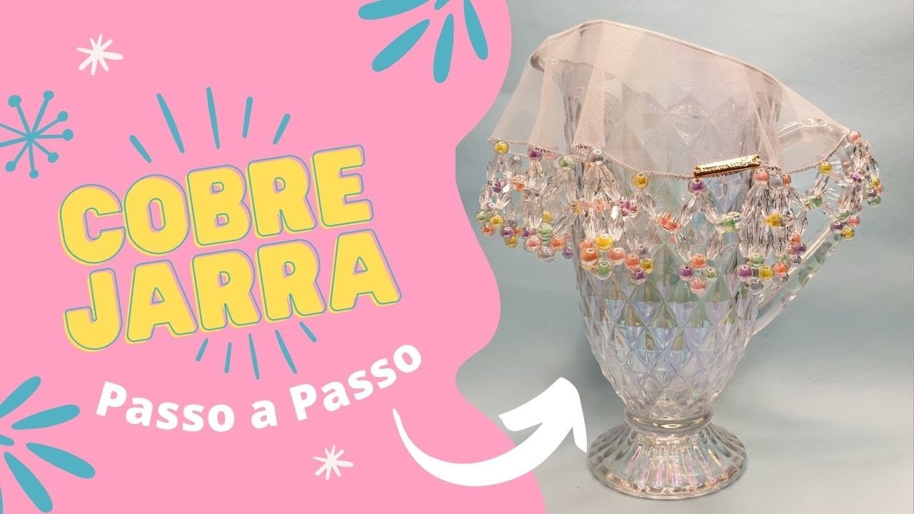 Cobre Jarra com flores coloridas passo a passo