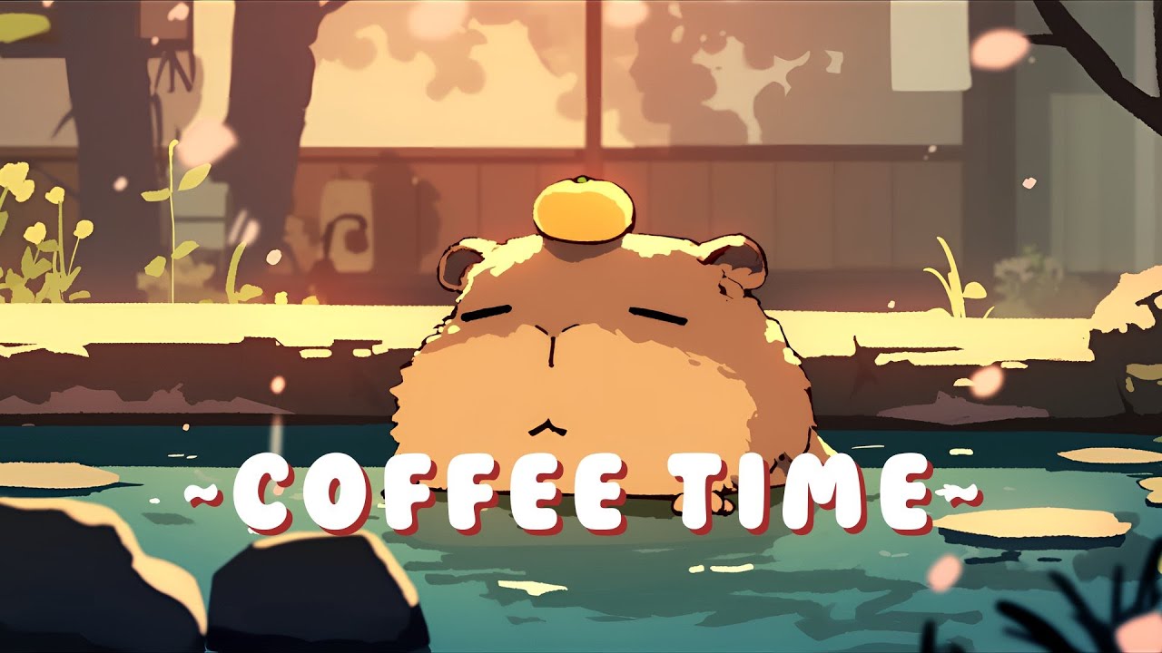 [1 Hour] Capybara Chill Station - Relaxing Music for Work/Study ~ Cozy Atmosphere ~ ✨
