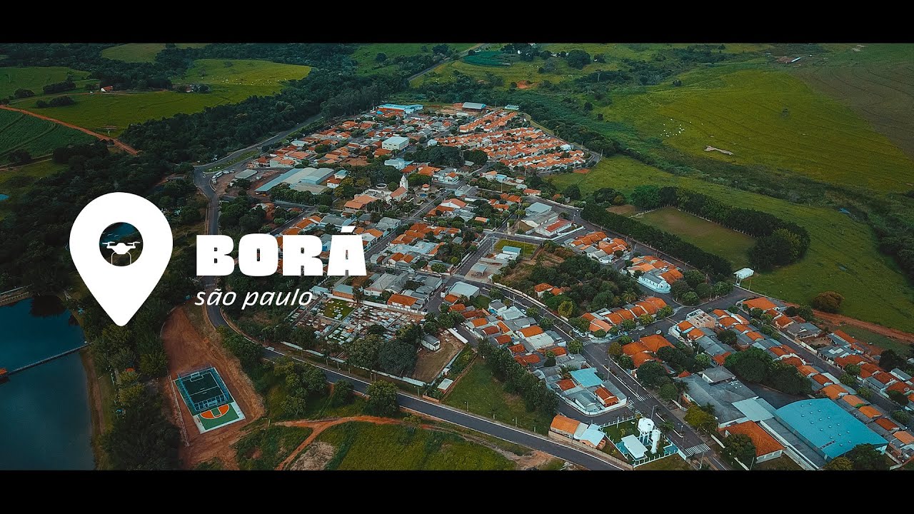 Vista a&eacute;rea da cidade de Bor&aacute;/SP