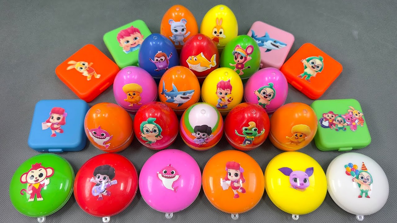 Hunting Pinkfong and Friends in Soft Rainbow Slime ASMR