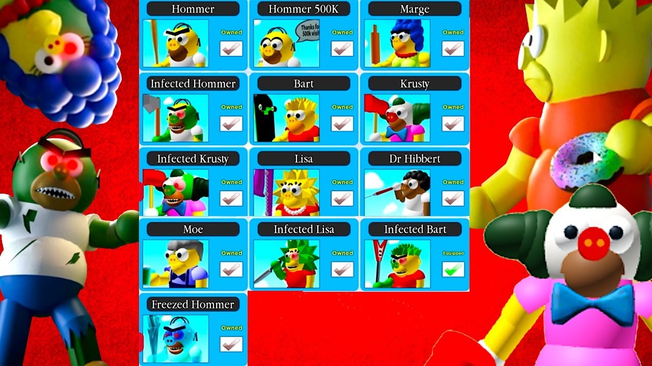 PIGGYSONS UNLOCKED ALL CHARACTERS & ALL JUMPSCARES | PIGGY SIMPSONS