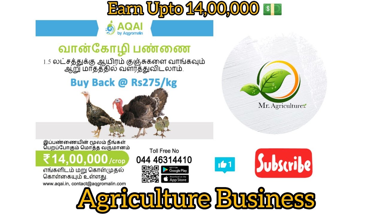 Agriculture Business|Earn Upto Rs 14,00,000 Within Six months|| Aqgromalin||Mr.Agriculture ||Tamil