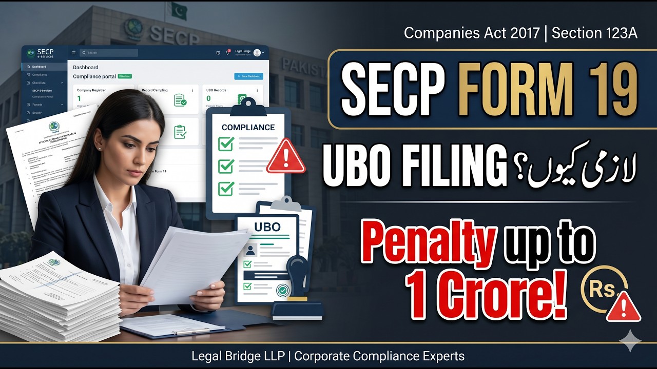 SECP Form 19 & UBO Filing in Pakistan | Penalty up to 1 Crore | Companies Act 2017