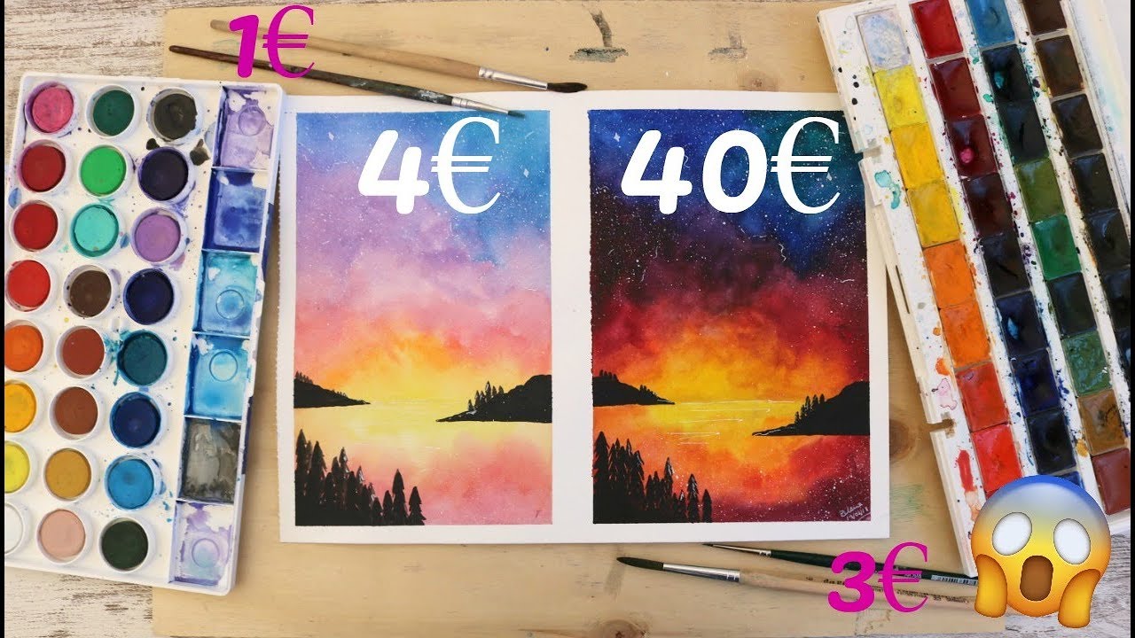 ACUARELAS Y PINCELES CAROS VS BARATOS | YourCreativeChannel