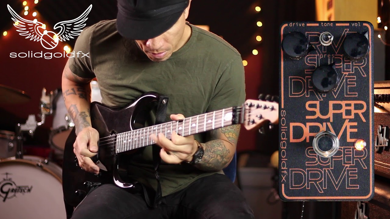 SolidGoldFX SuperDrive LTD overdrive distortion pedal - demo by RJ Ronquillo