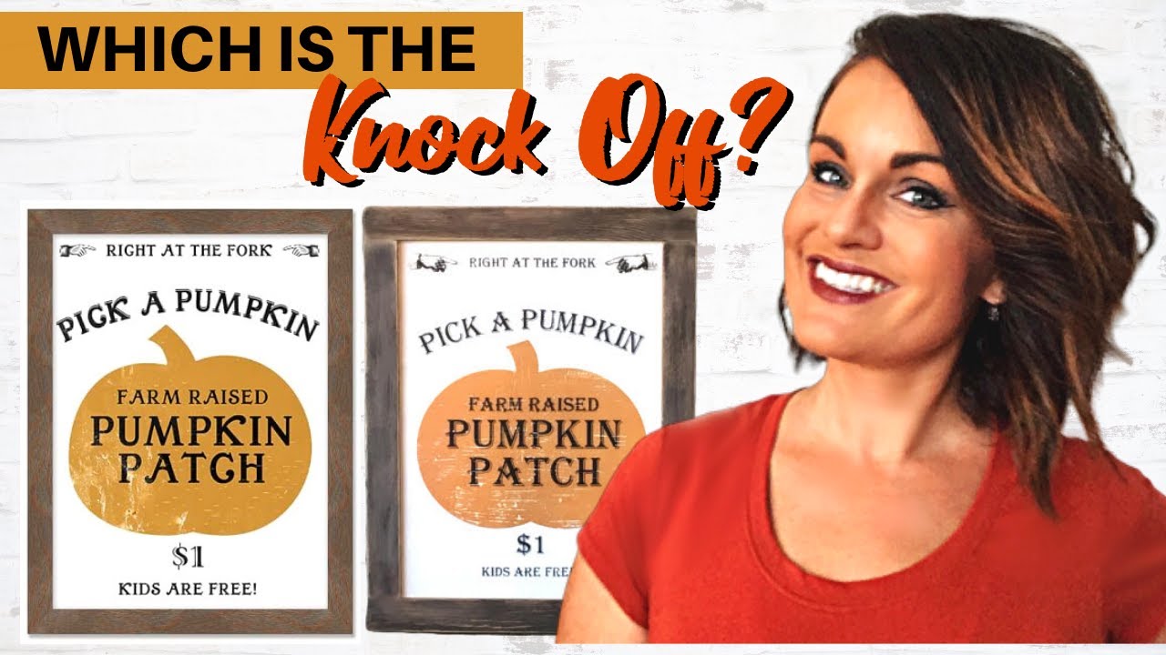 KNOCK OFF DECOR: Pottery Barn DIY Pumpkin Patch Sign Save $125!