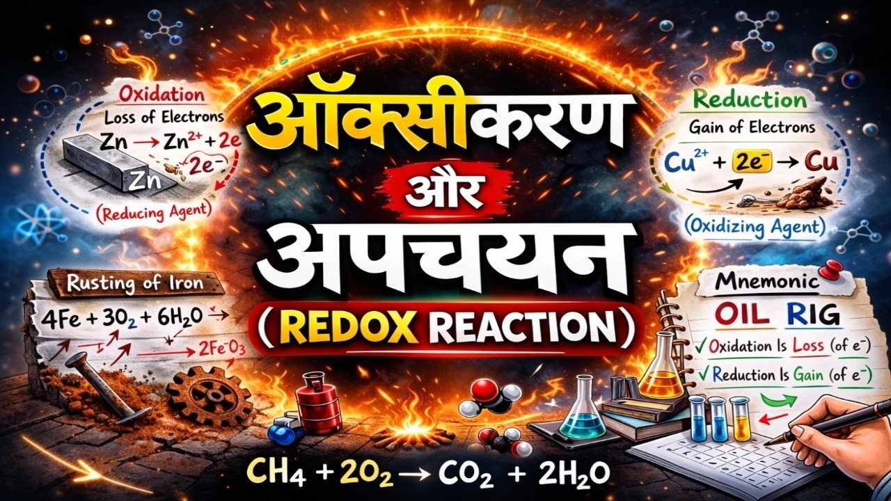 ऑक्सीकरण और अपचयन (Redox Reaction) | Oxidation | Reduction | science for all competitive exams