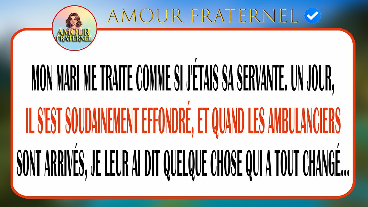 Mon Mari Me Traitait Comme Une Servante — Lorsqu’il S’est Effondré, Une Seule Phrase A Tout Changé.