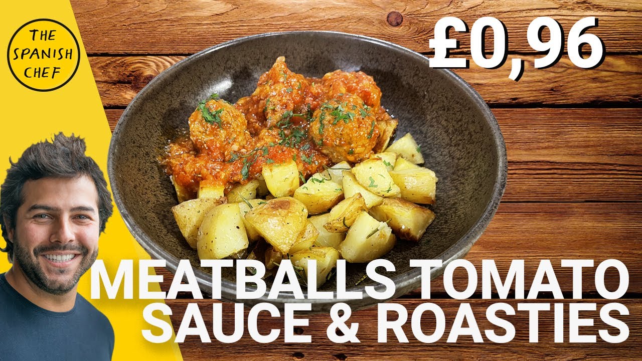 £1 Meatballs in tomato sauce and roast potatoes | Family Meals on a Budget