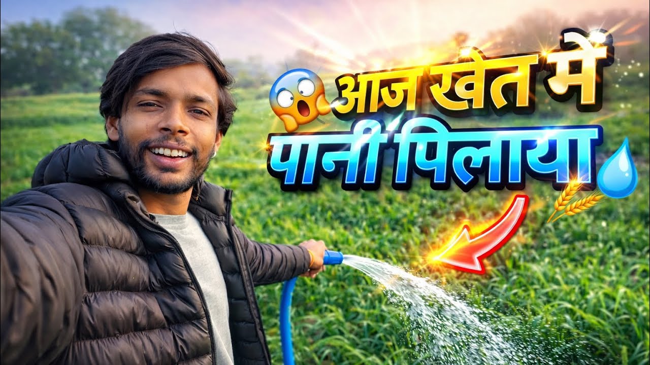 खेत में पानी पिलाया पहली बार | देसी वाइब 🌾 #youtubevlog 