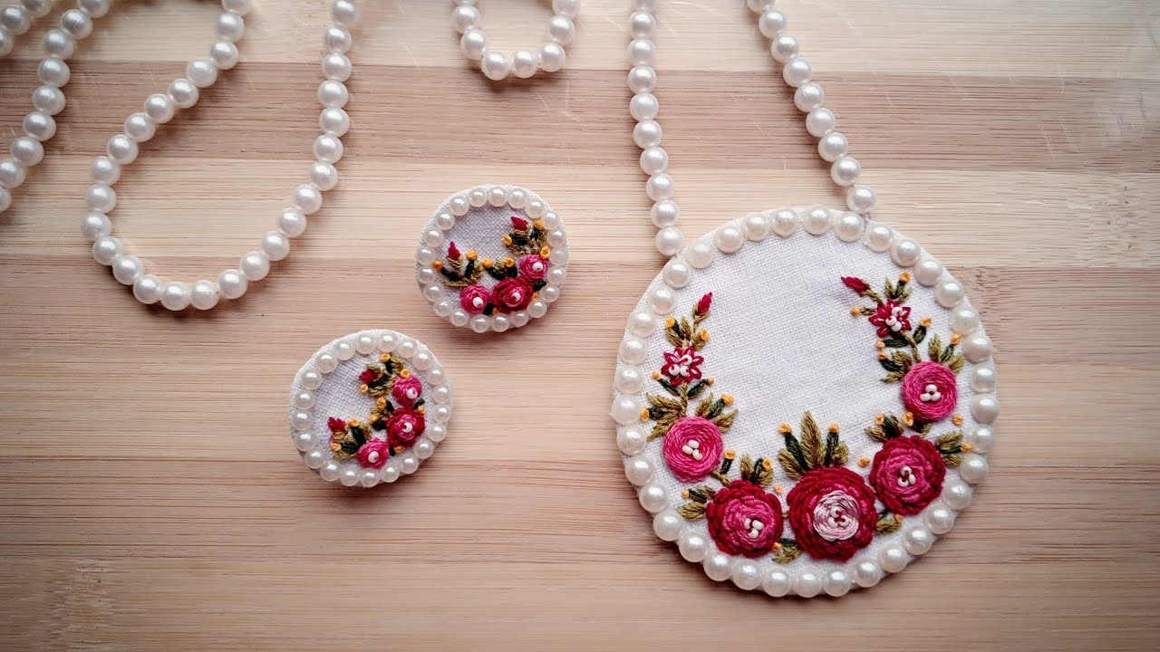 How to make Embroidery jewellery - video tutorial