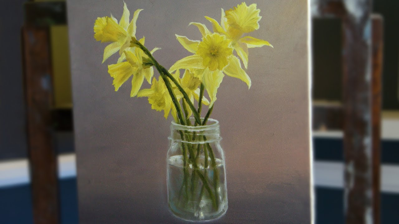 Flowers in a Jar - Still Life Painting