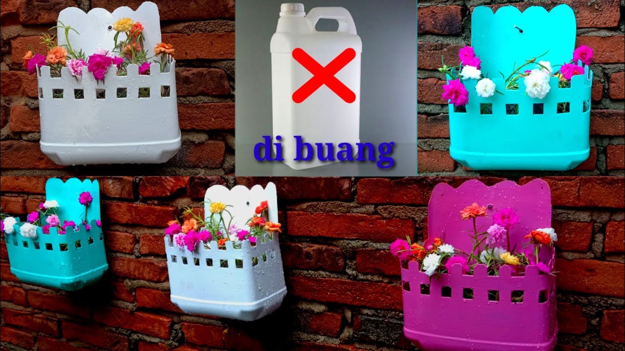 Membuat Pot Dinding Minimalis dari Jerigen Bekas | Jerry Can Craft Ideas | Pot Gantung di dinding