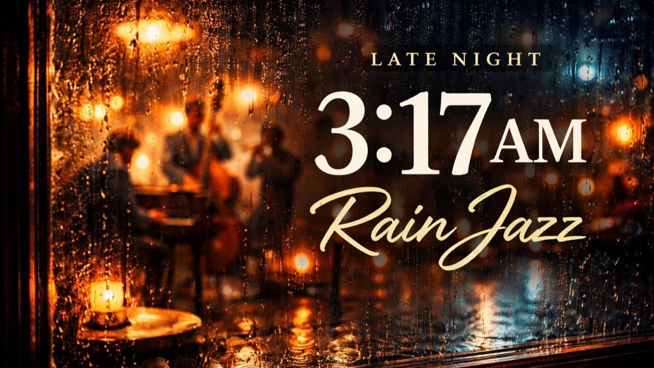 3:17 AM Rainy Jazz Cafe ☕ Cozy Night Jazz for Deep Sleep & Focus
