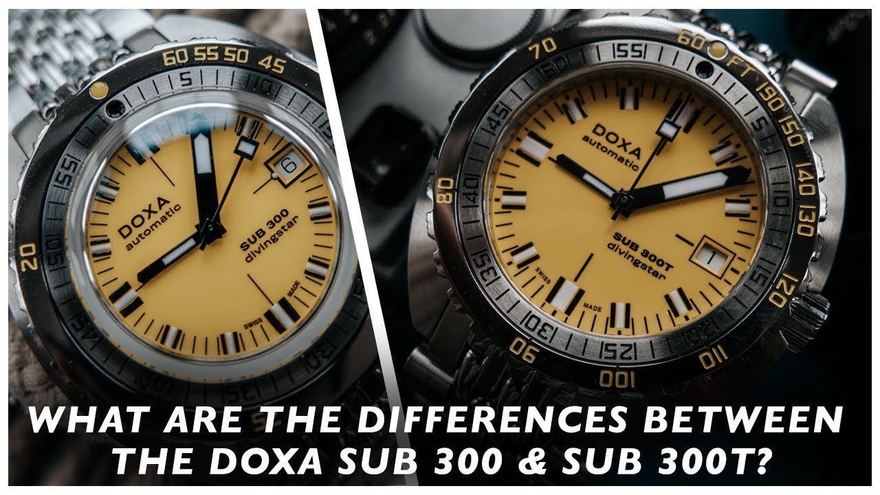 What are the differences between the DOXA SUB 300 & SUB 300T