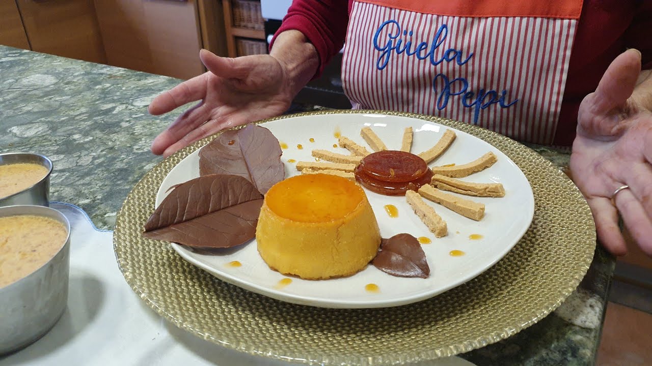 Flan de turron de Güela Pepi