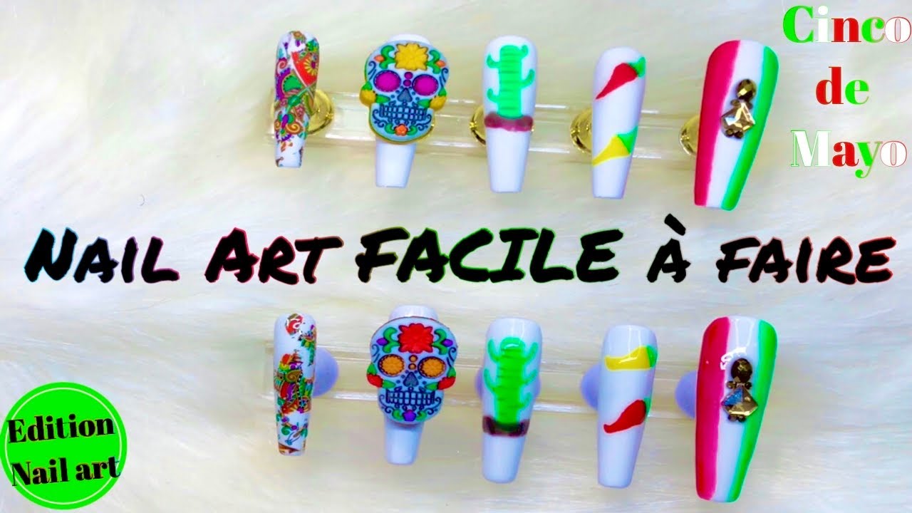[Tuto] comment faire ses ongles Pour PAS CHER / Cinco de Mayo Nail Art