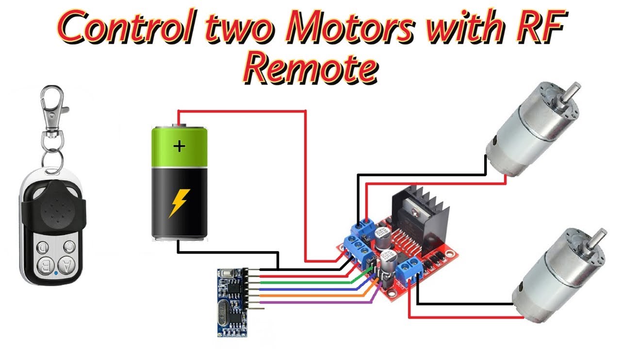 Wireless Motor Control with 433MHz Remote and Receiver