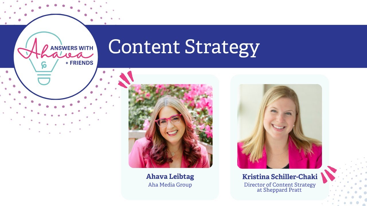 Content Marketing | Answers With Ahava + Kristina Schiller Chaki
