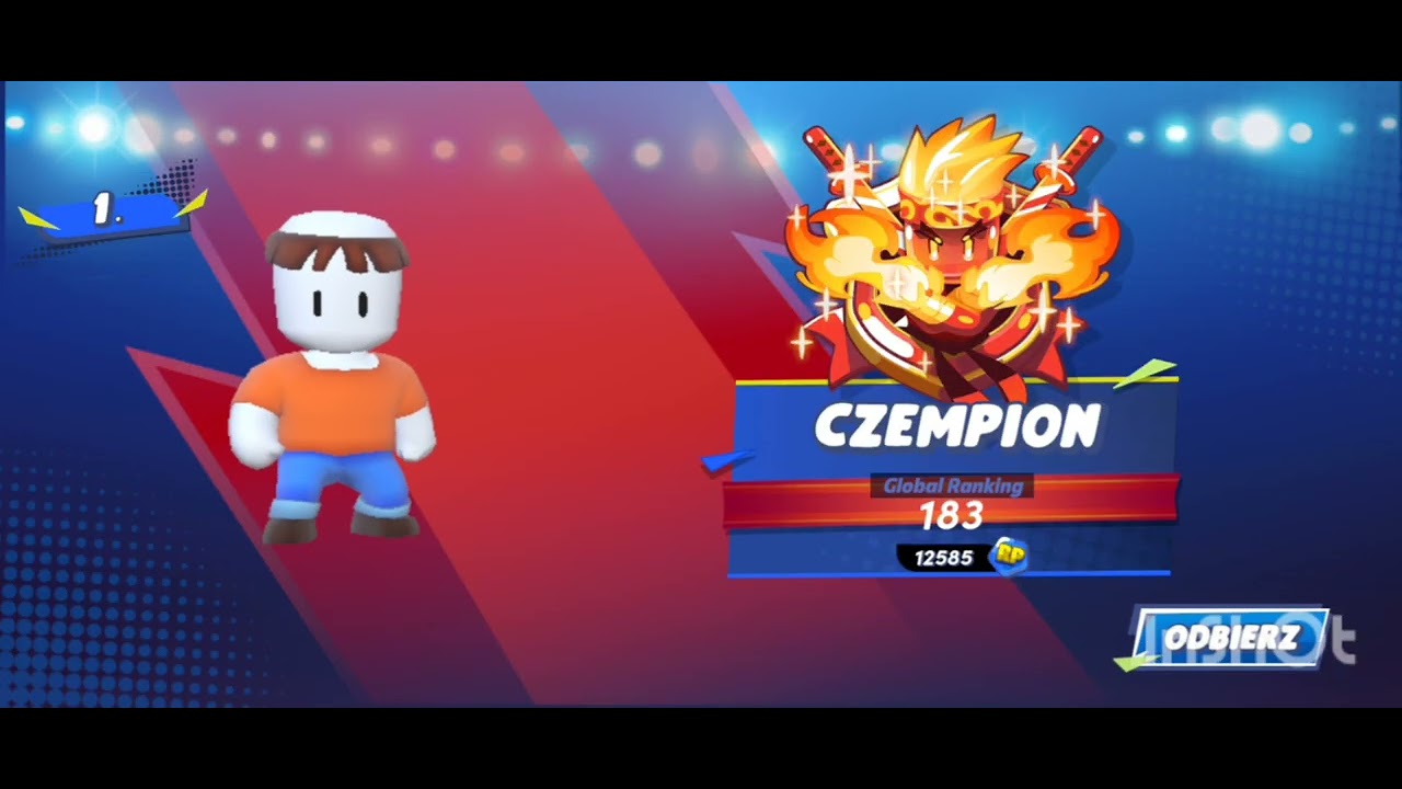 I play ranked on champions, I'm going for the top 💯 #Stumble Guys #1